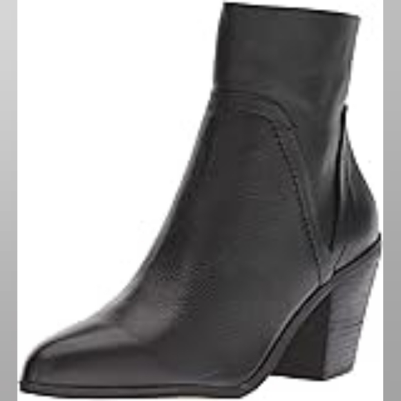 Splendid Shoes - Splendid Black Cherie Soft All Leather Dress Short Boot with Side Zipper Sz 7